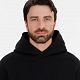 Худи оверсайз унисекс Snuggie, черное с нанесением логотипа