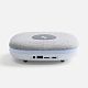 Bluetooth колонка с беспроводной зарядкой и подсветкой Terrafonic, серая с нанесением логотипа