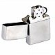 Зажигалка Zippo Armor Brushed, матовая серебристая с нанесением логотипа