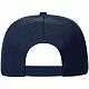 Бейсболка Snapback с прямым козырьком, темно-синяя с нанесением логотипа