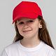 Бейсболка детская Standard Kids, красная с нанесением логотипа