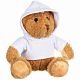 Мягкая игрушка «Мишка Cuddleton» в белом худи с нанесением логотипа