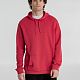 Толстовка с капюшоном унисекс Hoodie, красный меланж с нанесением логотипа
