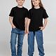 Футболка детская Regent Kids 150, черная с нанесением логотипа
