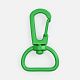 Застежка-карабин Snap Hook, M, зеленый неон с нанесением логотипа