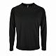 Футболка с длинным рукавом Sporty LSL Men, черная с нанесением логотипа
