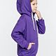 Толстовка с капюшоном детская Kirenga Kids, фиолетовая с нанесением логотипа