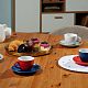 Чайная пара Cozy Morning, серая с синим с нанесением логотипа