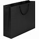 Пакет бумажный Ample Tote L, черный с нанесением логотипа
