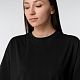 Футболка оверсайз женская Boxy Women, темно-серая (графит) с нанесением логотипа