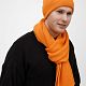 Шарф Nobilis Mono, оранжевый (абрикос) с нанесением логотипа