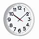 Часы настенные ChronoTop, серебристые с нанесением логотипа