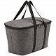 Термосумка Coolerbag Twist, серый меланж с нанесением логотипа
