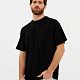 Футболка Oversize Premium, черная с нанесением логотипа