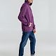 Толстовка с капюшоном унисекс Hoodie, фиолетовый меланж с нанесением логотипа