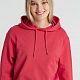 Толстовка с капюшоном унисекс Hoodie, красный меланж с нанесением логотипа
