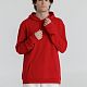 Толстовка с капюшоном унисекс Hoodie, красная с нанесением логотипа