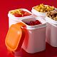 Ланчбокс для снеков Lunch Crunch, белый с оранжевым с нанесением логотипа