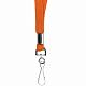 Лента с карабином Colorplan, оранжевая с нанесением логотипа