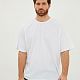 Футболка Oversize Premium, белая с нанесением логотипа