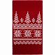 Шарф Elnik, красный с молочно-белым с нанесением логотипа
