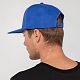 Бейсболка Snapback с прямым козырьком, ярко-синяя с нанесением логотипа