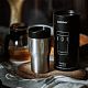 Термостакан Tumbler 350, вакуумный, стальной матовый с нанесением логотипа