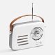 Bluetooth-колонка с радио Retronica, белая с нанесением логотипа