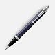 Ручка шариковая Parker IM Core Matte Blue CT, темно-синяя с черным с нанесением логотипа