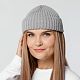 Шапка Hipsta, серебрито-серый меланж с нанесением логотипа