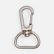 Застежка-карабин Snap Hook, M, серебристая с нанесением логотипа