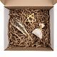 Набор для упаковки подарка Adorno, белый с бежевым с нанесением логотипа