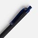Ручка шариковая Prodir QS01 PRT-P Soft Touch, черная с синим с нанесением логотипа
