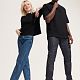 Футболка оверсайз женская Boxy Women, черная с нанесением логотипа