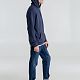 Толстовка с капюшоном унисекс Hoodie, синий меланж с нанесением логотипа