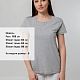 Футболка женская T-bolka Stretch Lady, серый меланж с нанесением логотипа
