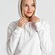 Толстовка с капюшоном унисекс Hoodie, белая с нанесением логотипа