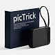 Внешний аккумулятор с пиксельным дисплеем picTrick 10000 мАч, черный с нанесением логотипа