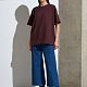 Футболка Oversize Premium, коричневая (шоколад) с нанесением логотипа