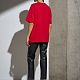 Футболка Oversize Premium, красная с нанесением логотипа