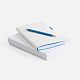 Набор White Shall, бело-голубой с нанесением логотипа