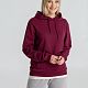 Толстовка с капюшоном унисекс Hoodie, бордовая с нанесением логотипа